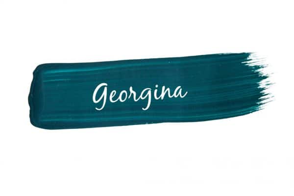 paint swoosh of Mango Paint colour Georgina