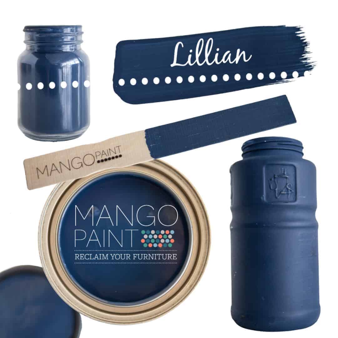 Collage of items painted in Mango Paint colour Lillian