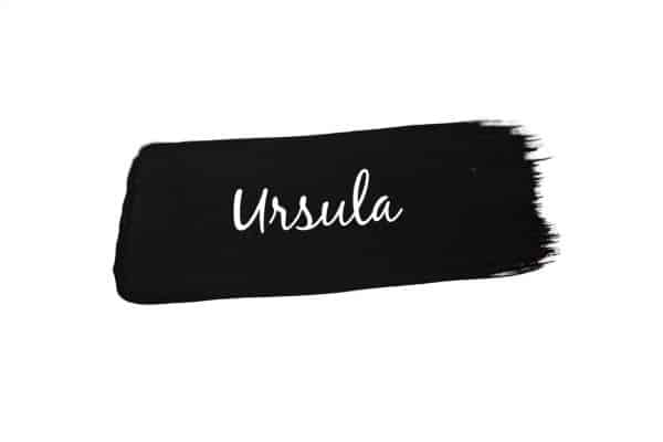 paint swoosh of Mango Paint colour Ursula