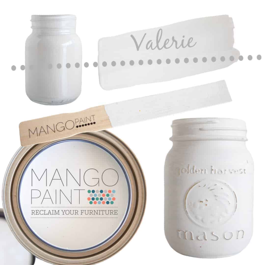 Collage of items painted in Mango Paint colour Valerie